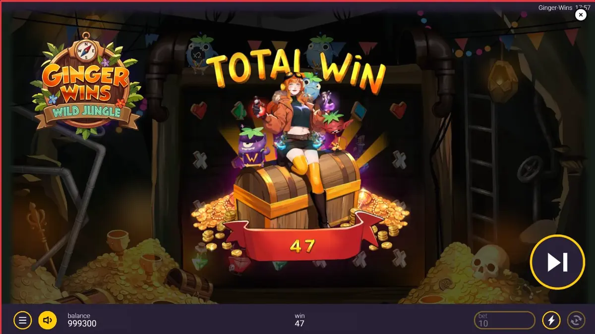 Tampilan visual slot Ginger Wins Wild Jungle dengan tema petualangan hutan yang eksotis.